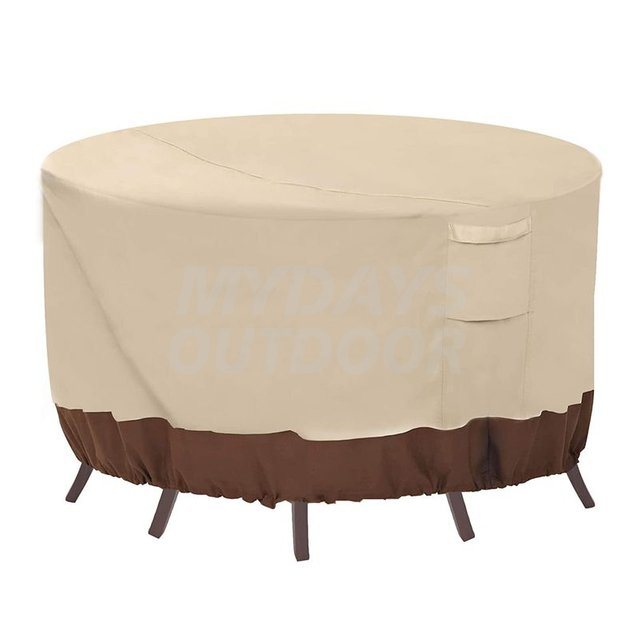 Cubiertas redondas para muebles de jardín, juego de sillas y mesas para exteriores, cubiertas MDSGC-19