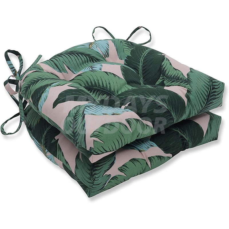 Outdoor/Indoor Swaying Palms Capri Green/Pink Reversible Chair Pads MDSGE-9