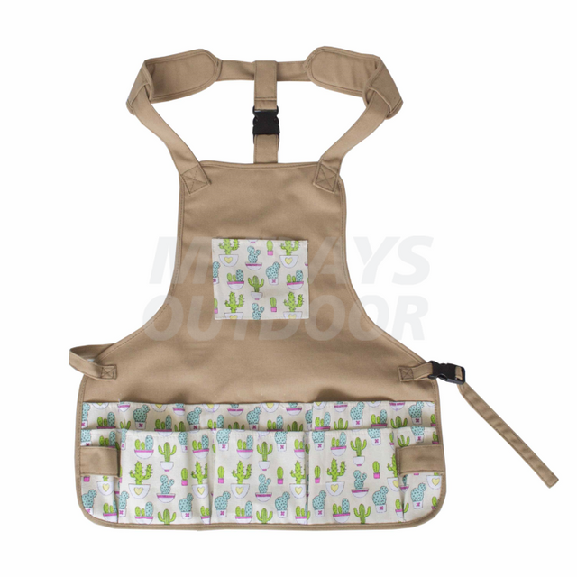 Cactus Heavy Duty Set Garden Apron With Pockets Waterproof Work Utility Apron MDSGA-4