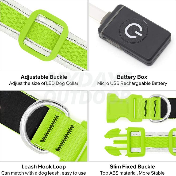 Rechargeable LED Dog Collar MDSPH-006