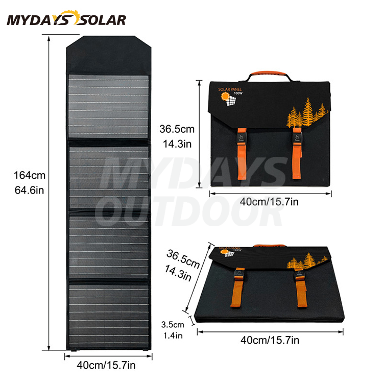 Chargeur de panneau solaire pliable portable 100W MDSC-6