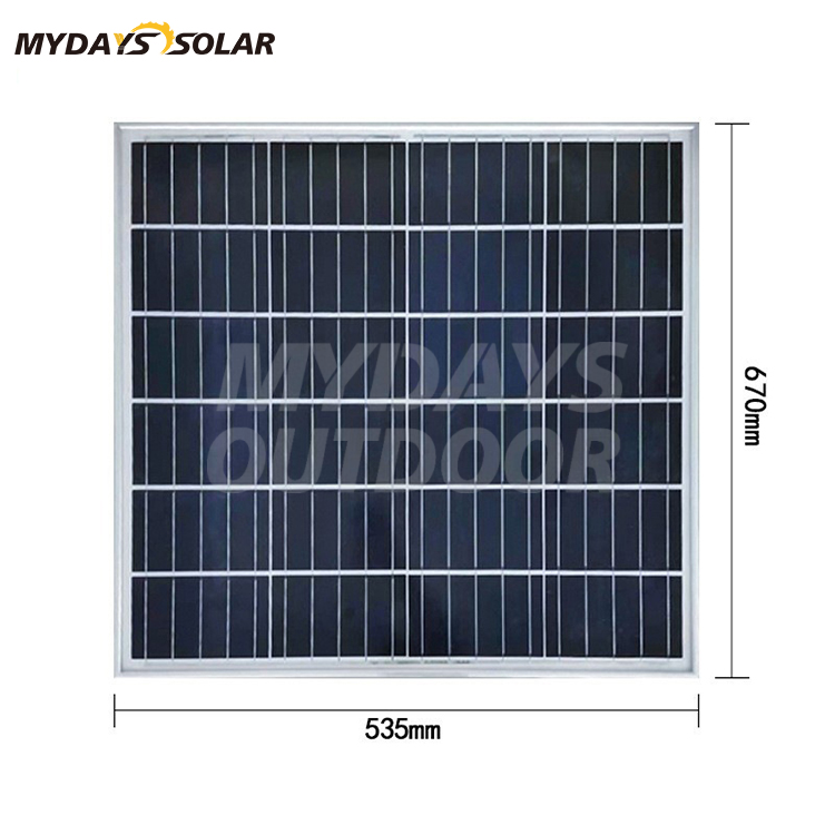 Polycrystalline Monocrystalline Silicon Customized Aluminum Frame Small PV Power 50W Solar Panel MDSP-6