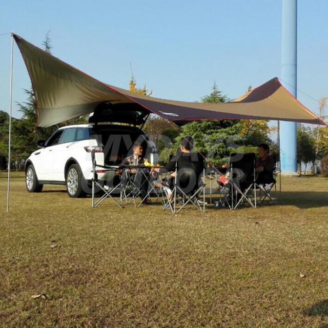 Bâche de tente de Camping multifonctionnelle imperméable argentée avec poteaux MDSCT-2