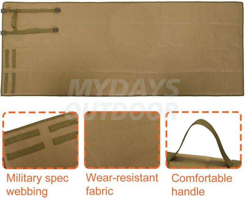 Mydays Tactical Roll Up vadderad skjutmatta, halkfritt hållbart skjutstöd för skyttar MDSHT-6