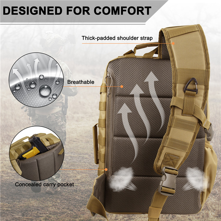 Wireless Charging Tactical Sling Backpack MDSHS-1 - Mydays Outdoor
