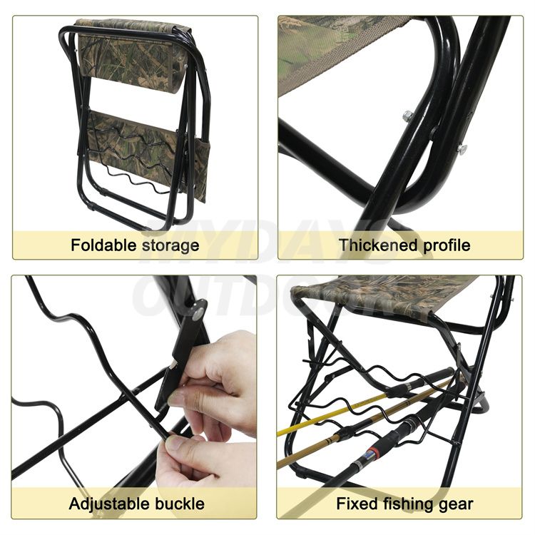 Aquatic Plant Camouflage Fishing Folding Chair (7)