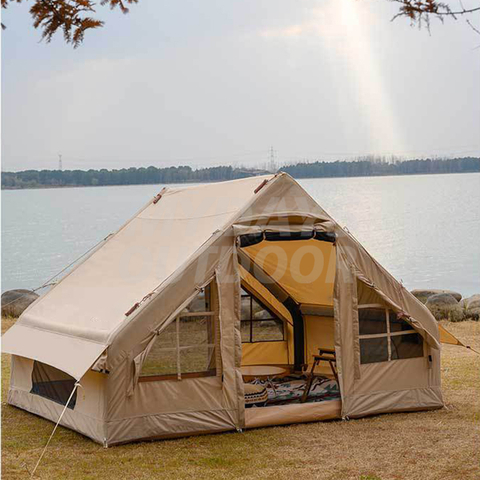 풍선 통나무 캔버스 야외 캐빈 하우스 하이킹 야외 텐트