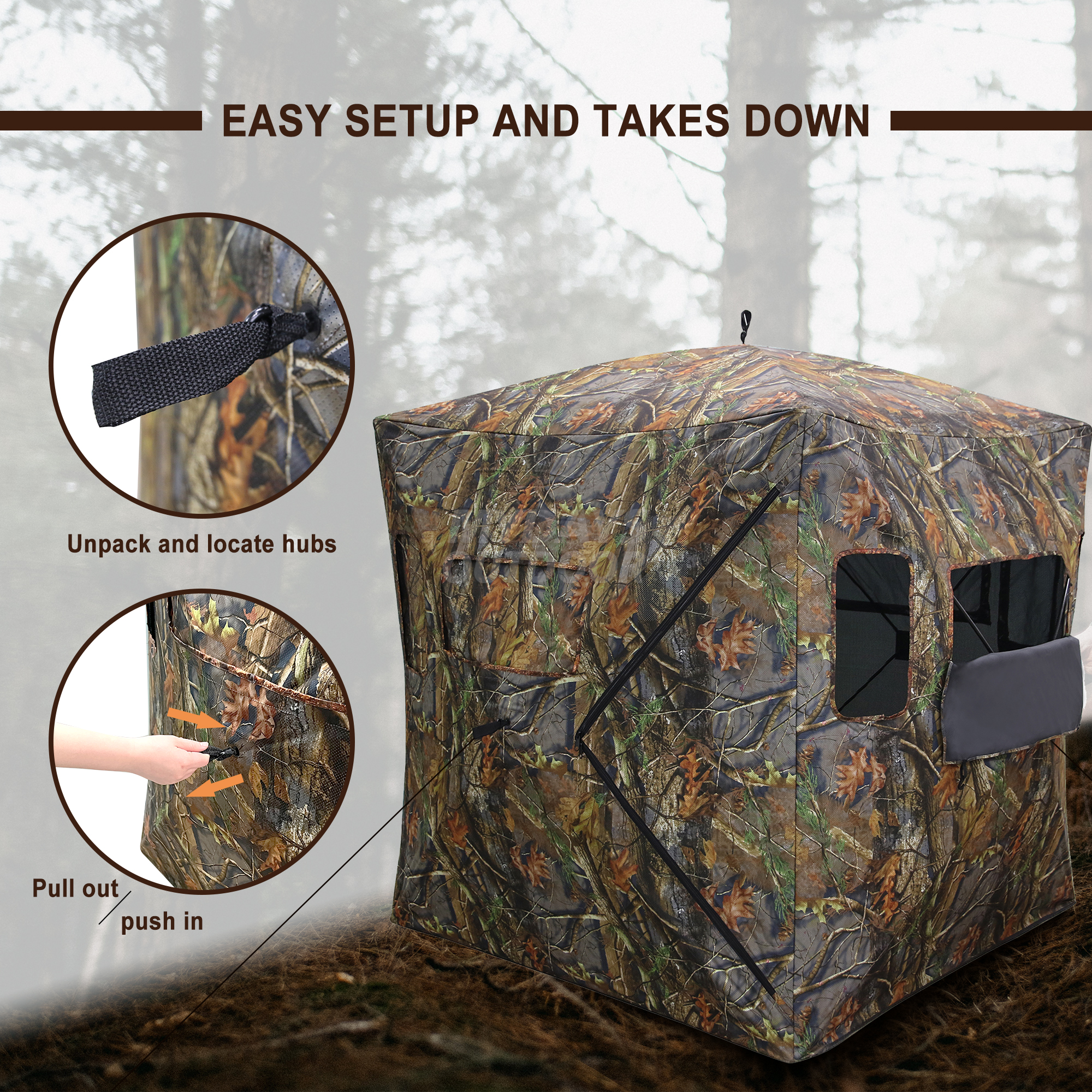 Camouflage Portable Durable Hunting Tent MDSHA-28