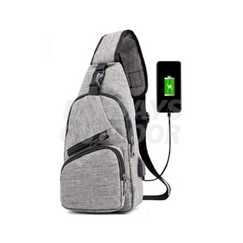 Sling Bag Axel Ryggsäck Bröstväskor Crossbody Daypack med USB-laddningsport MDSSS-4