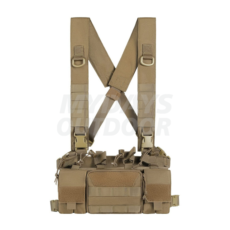 5.56/7.62 소총 및 권총 매기 파우치 및 X 스트랩이 포함된 전술 가슴 장비 가방 스포츠 조끼 MDSSC-5