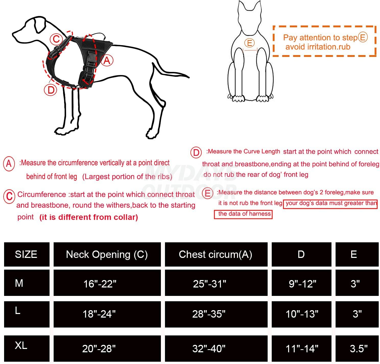 Quick-Moving Tactical Dog Harness MDSPH-003