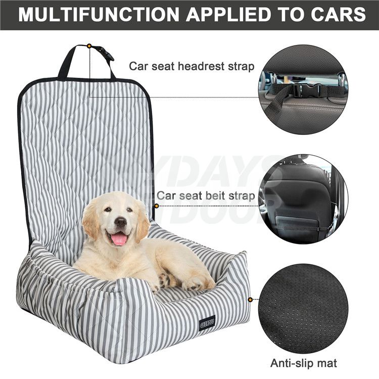 Washable Pet Car Seat Booster With Safety Leash MDSZK-001