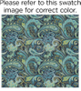 Coussin de causeuse capitonné joli motif cachemire bleu marine pour extérieur/intérieur, 44' x 19' MDSGE-7