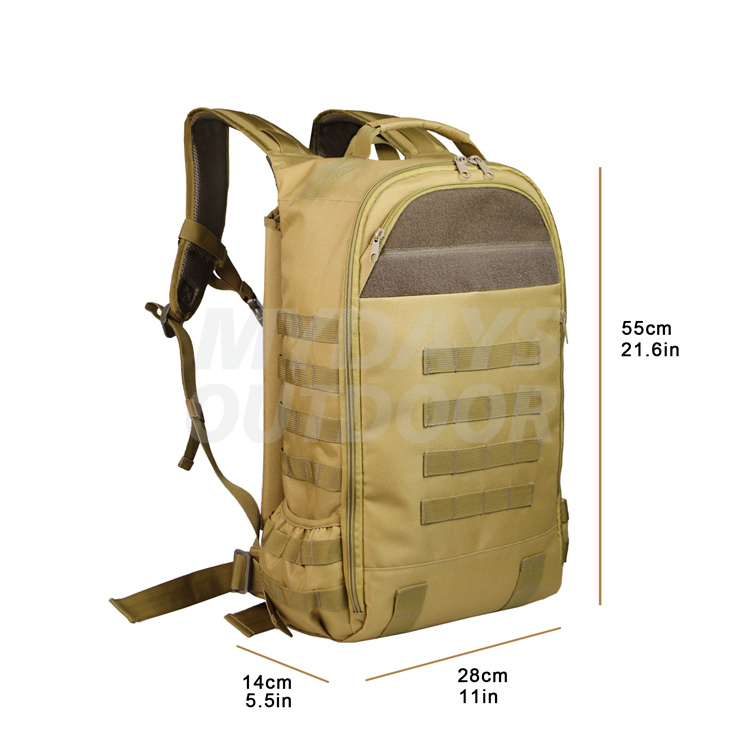 Mens Tactical Diaper Bag Backpack Built-in Changing Mat, Stroller Strap MDSHB-11