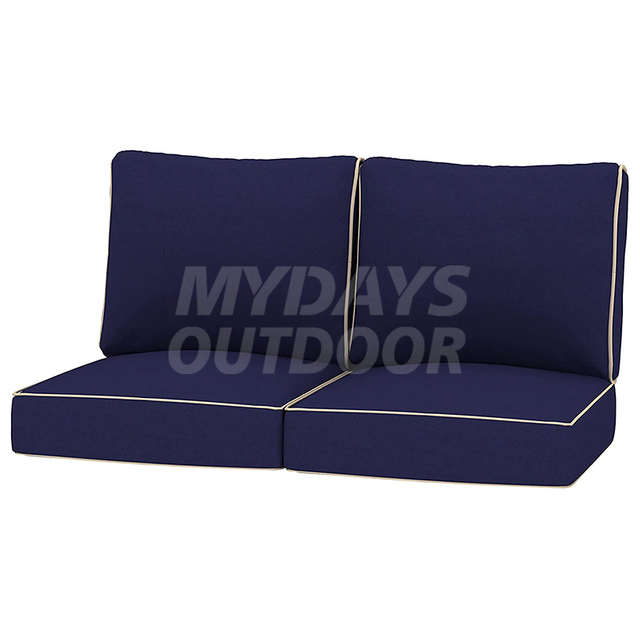 Coussins de remplacement pour patio 24 x 24, ensemble de 4 pièces, bleu marine MDSGE-11