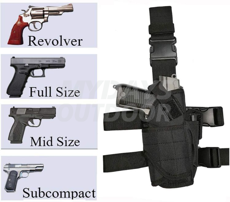 Tactische drop-leg-holster, dijpistoolholster rechterhand verstelbaar MDSHA-4