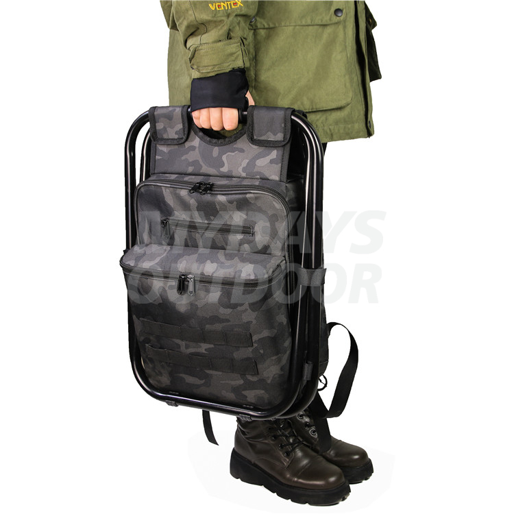 Folding Fishing Backpacks with Chair Stool with Cooler Bag and Tackle BOX MDSFB-5