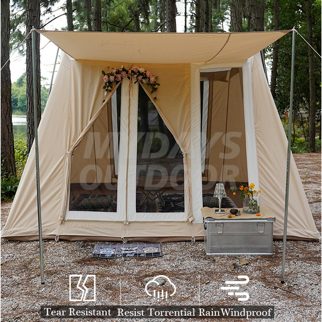 Vårhyttetelt Vanntett utendørs campingtelt Laget av Premium 100% MDSCE-5