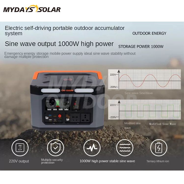 Solar Generator Battery Charger Portable Solar Power Station Outdoor Energy Power Bank Supply MDSO-6