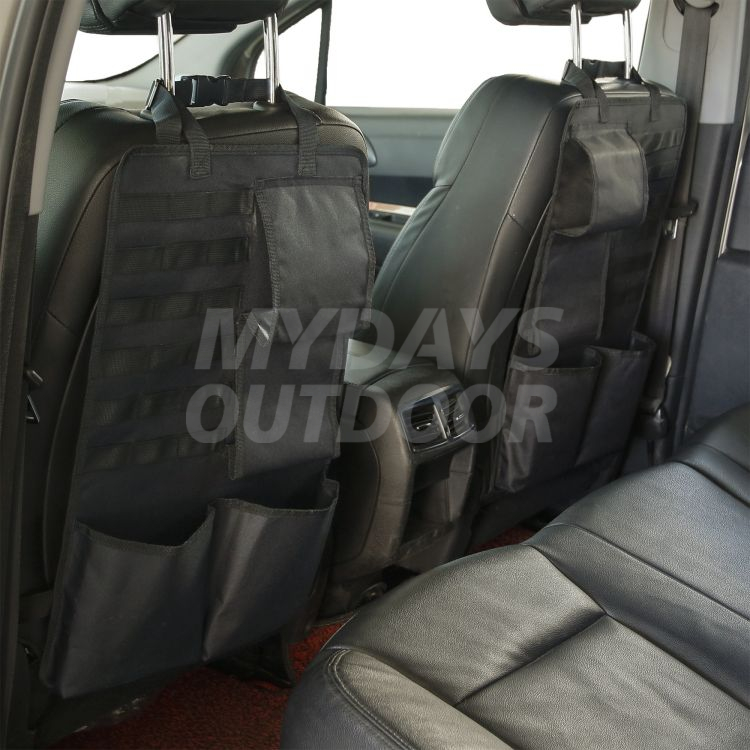 Tactical Car Seat Back Organizer with Molle Panel Vehicle Gun Holder Gun Rack for Rifle MDSOC-4