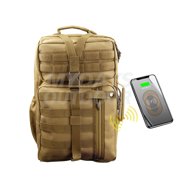 Paquete de bolsos de hombro tipo bandolera con mochila táctica con carga inalámbrica MDSHS-1